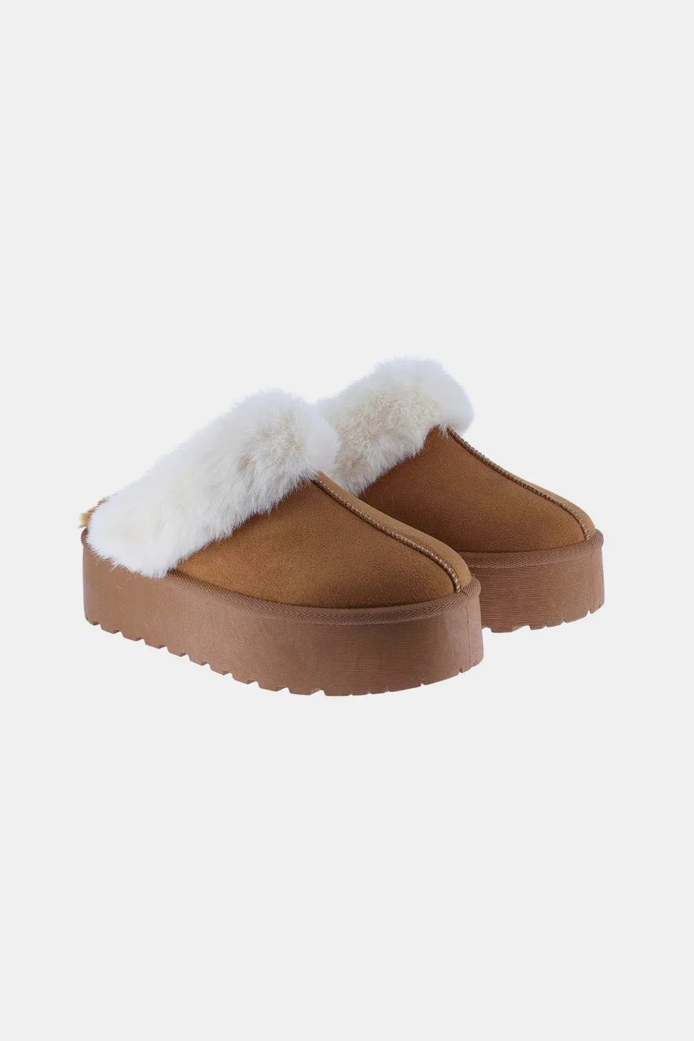 Weeboo Thick Bottom Fur Trim Snow Slippers - Maria de Fatima Andrade