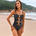 Cutout Ruched Sweetheart Neck One-Piece Swimwear - Maria de Fatima Andrade