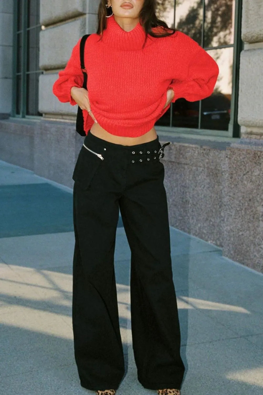 Wide Leg Jeans with Pockets - Maria de Fatima Andrade
