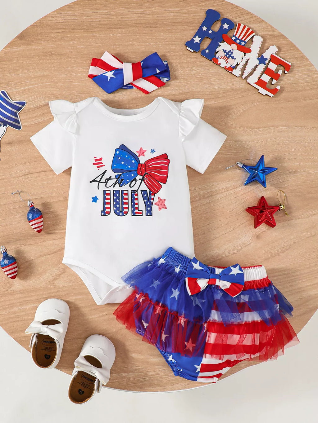 Children's 4th of July US Flag 3 Piece Set - Maria de Fatima Andrade