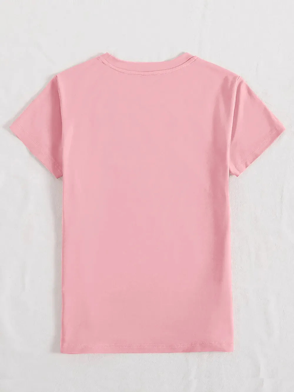 Happy Easter Round Neck Short Sleeve T-Shirt - Maria de Fatima Andrade
