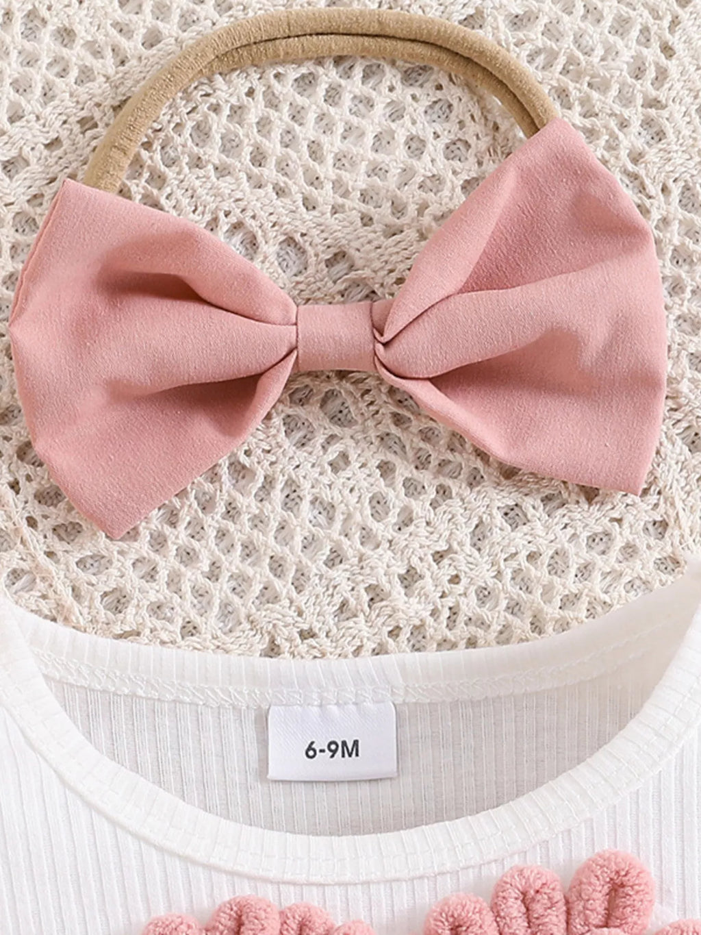 Children's Heart Bowknot Decor Dress with Headband - Maria de Fatima Andrade