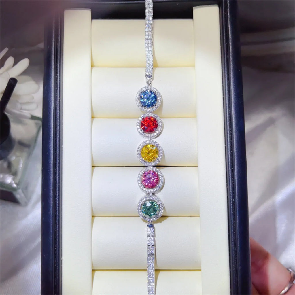 5 Carat 925 Sterling Silver Moissanite Bracelet - Maria de Fatima Andrade