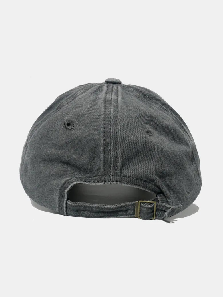 Embroidered Heart Washed Cotton Baseball Cap - Maria de Fatima Andrade