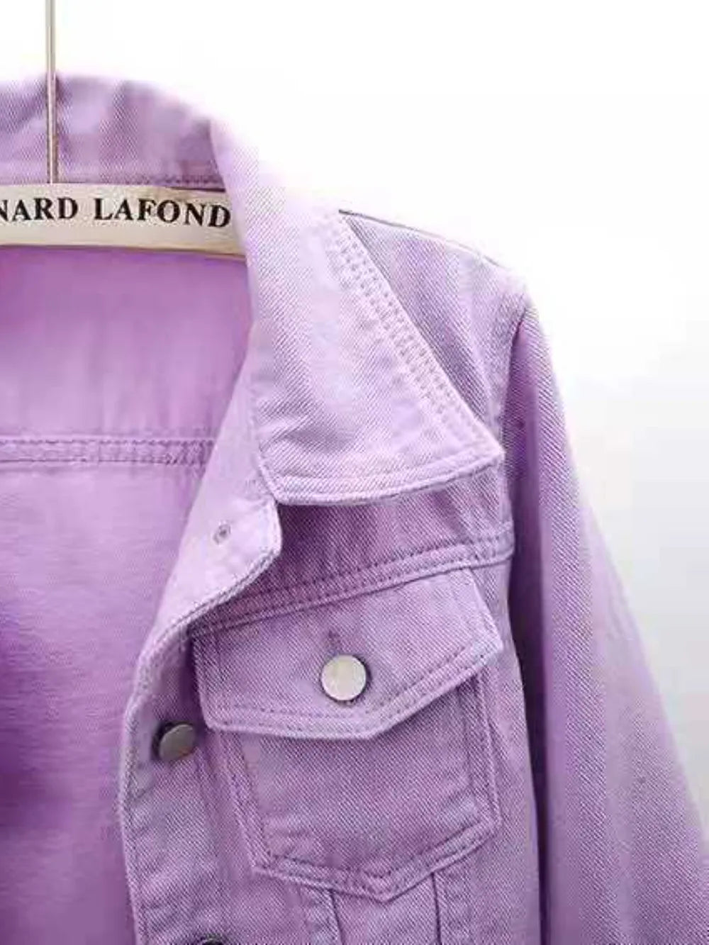 Full Size Cropped  Denim Jacket Plus Size - Maria de Fatima Andrade