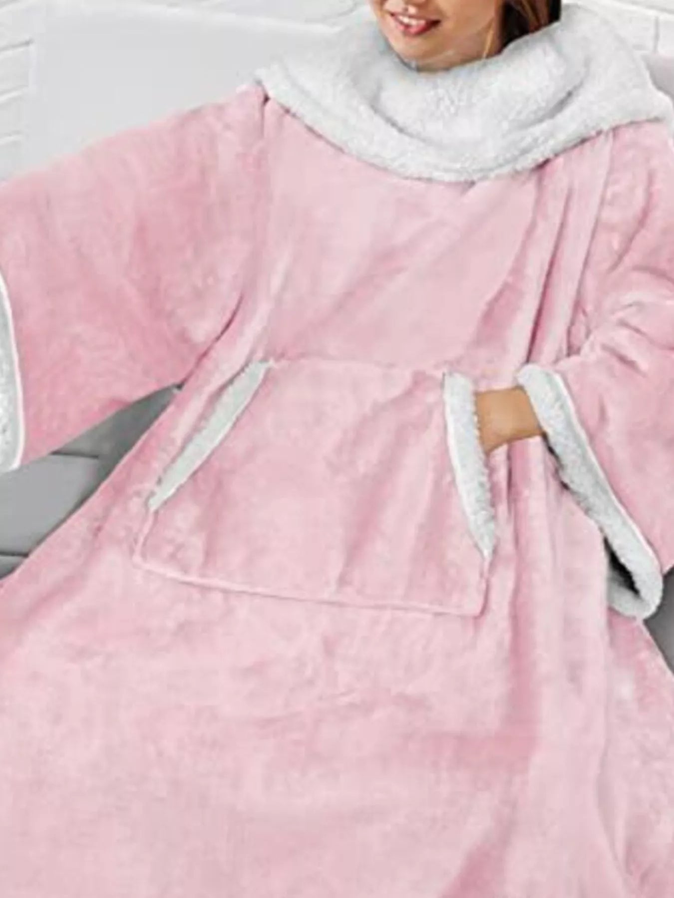 Oversized Wearable Blanket Hoodie Lounge Nightgown - Maria de Fatima Andrade