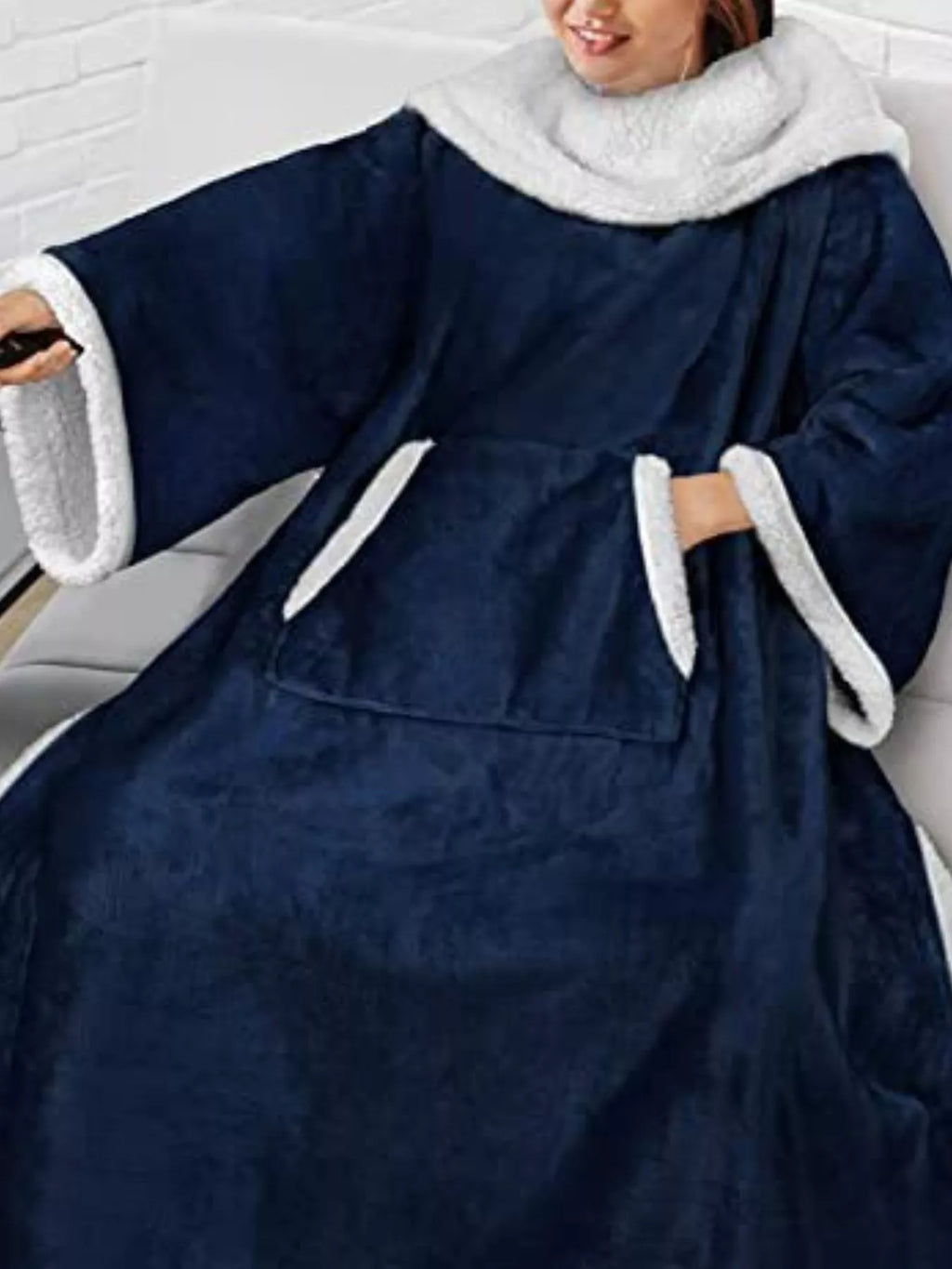 Oversized Wearable Blanket Hoodie Lounge Nightgown - Maria de Fatima Andrade