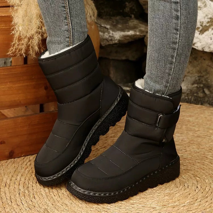 Warm Padded Waterproof Snow Boots - Maria de Fatima Andrade