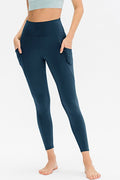 Slim Fit Long Active Leggings with Pockets - Maria de Fatima Andrade
