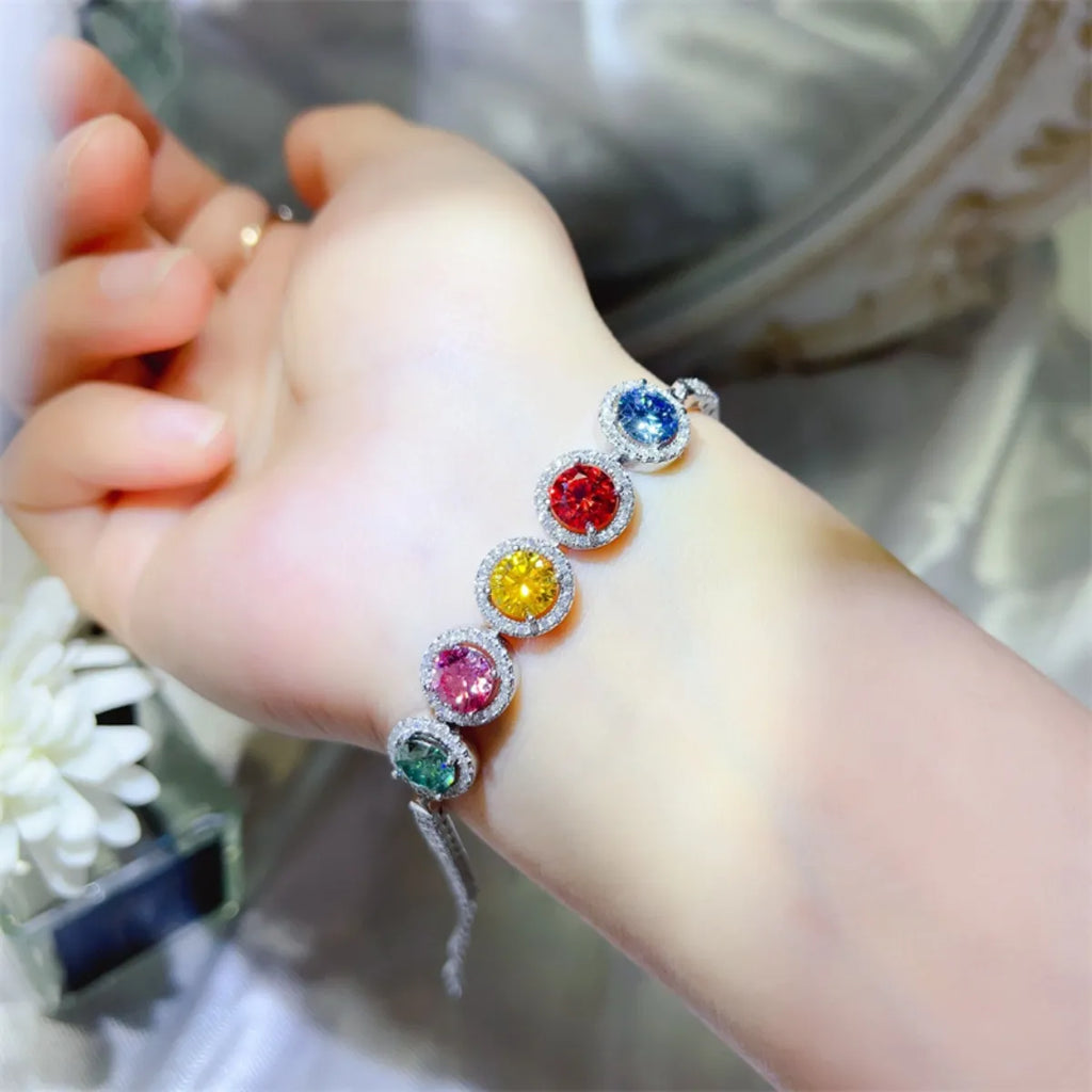 5 Carat 925 Sterling Silver Moissanite Bracelet - Maria de Fatima Andrade
