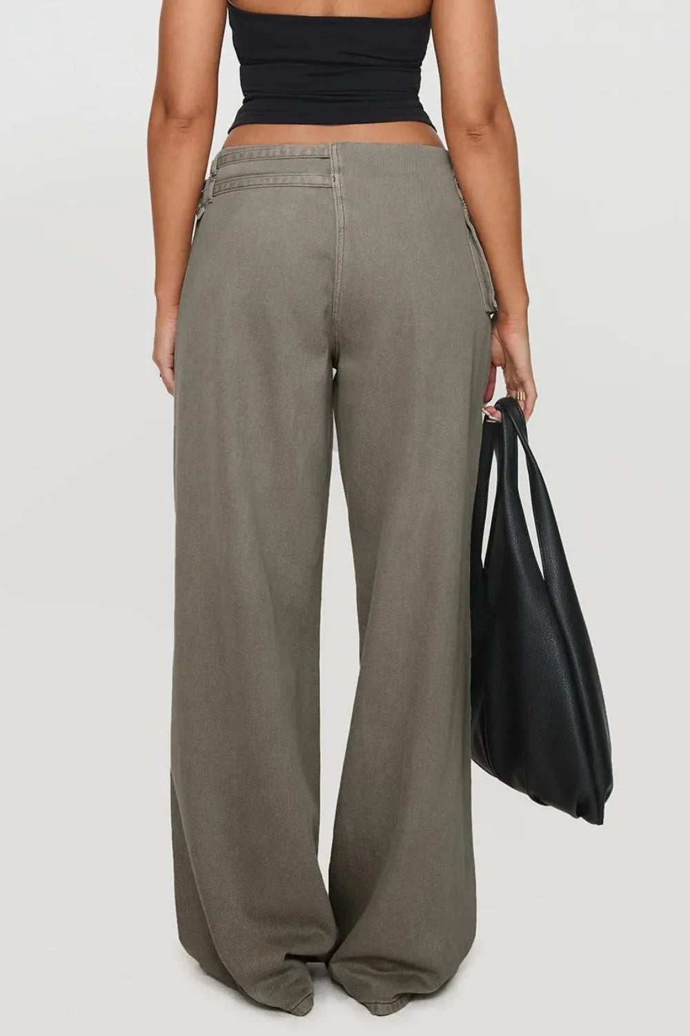 Wide Leg Jeans with Pockets - Maria de Fatima Andrade