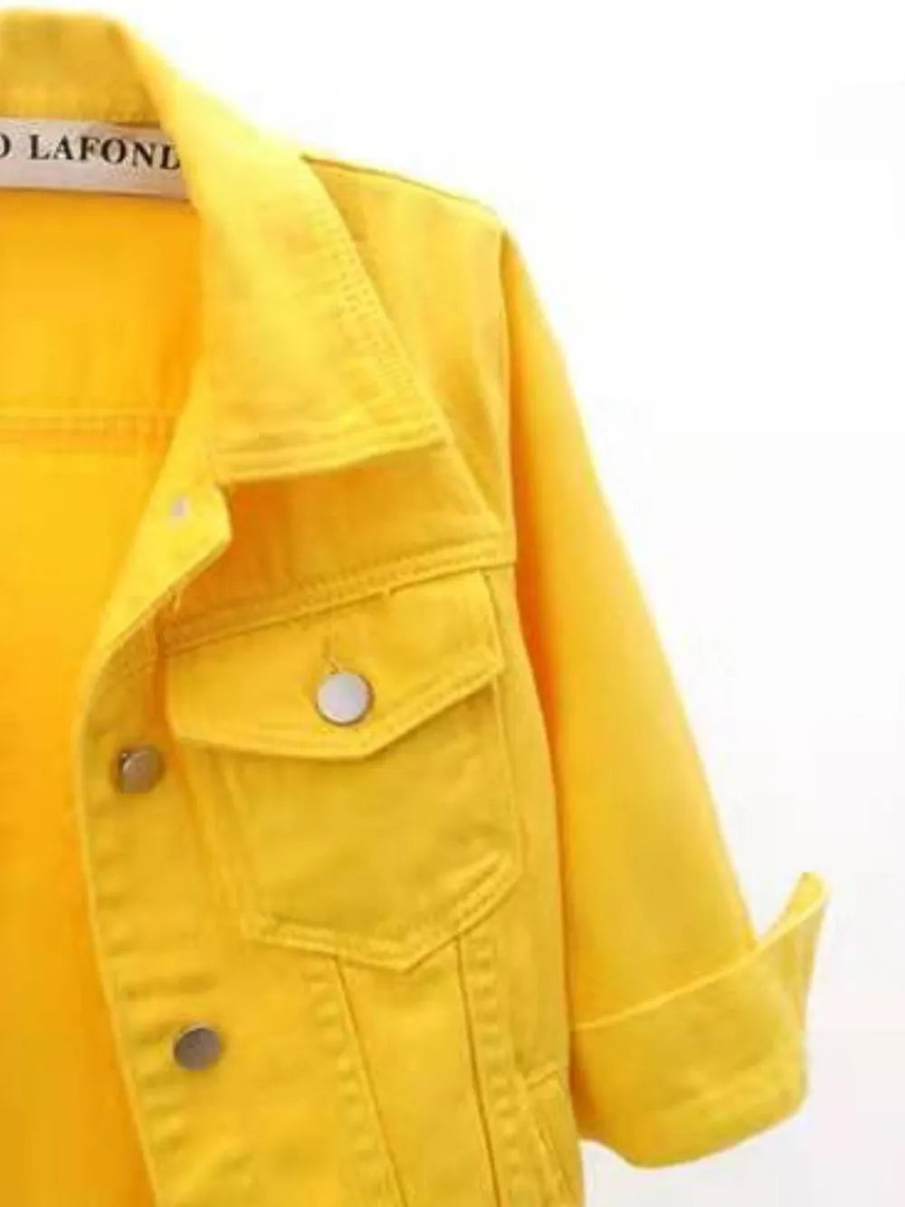 Full Size Cropped  Denim Jacket Plus Size - Maria de Fatima Andrade