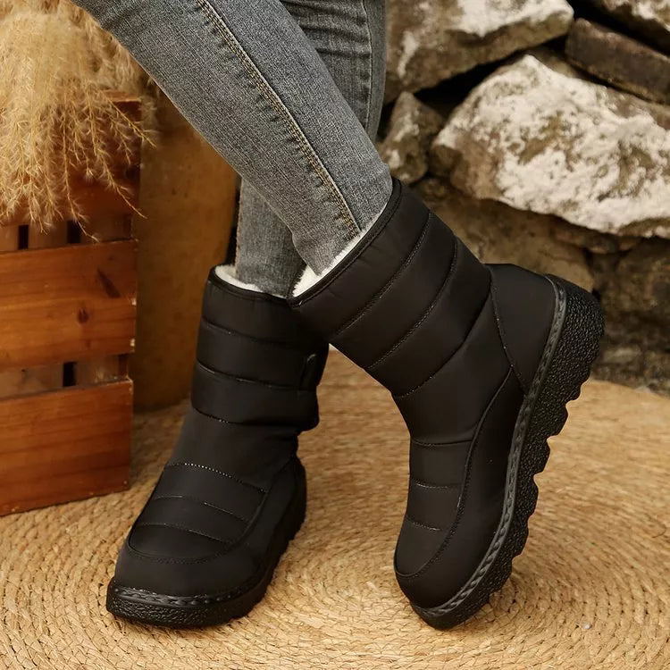 Warm Padded Waterproof Snow Boots - Maria de Fatima Andrade