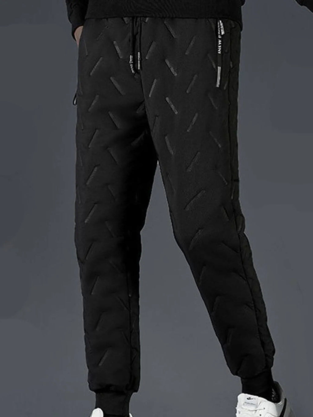 Men's Plus Size Quilted Thermal Joggers - Maria de Fatima Andrade