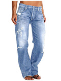 Distressed Loose Fit Jeans - Maria de Fatima Andrade