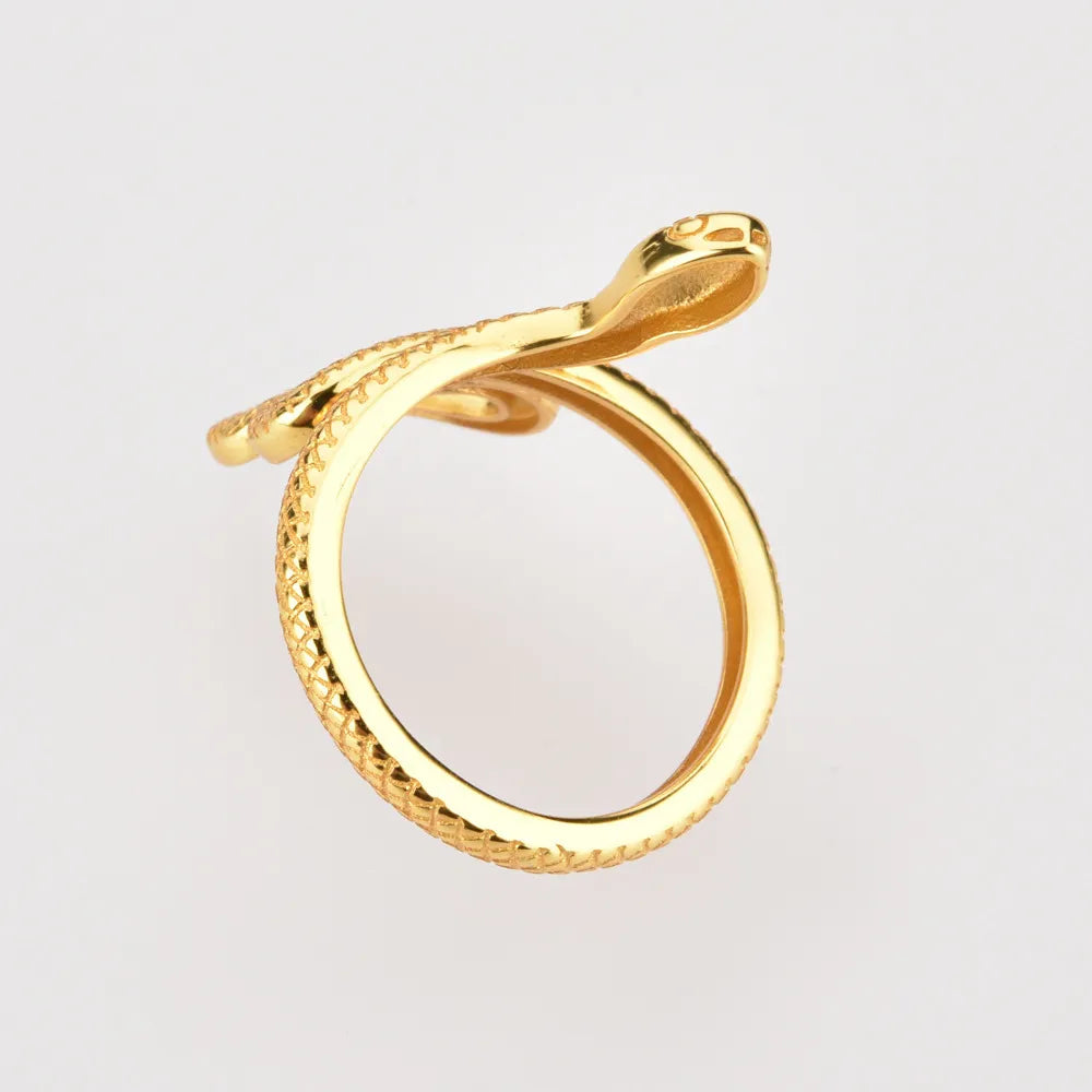 925 Sterling Silver Snake Shape Ring - Maria de Fatima Andrade
