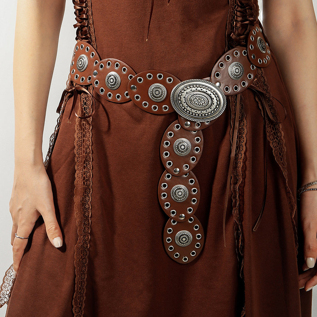 Oval PU Belt - Maria de Fatima Andrade