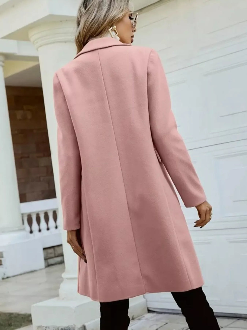 Double-Breasted Longline Coat - Maria de Fatima Andrade