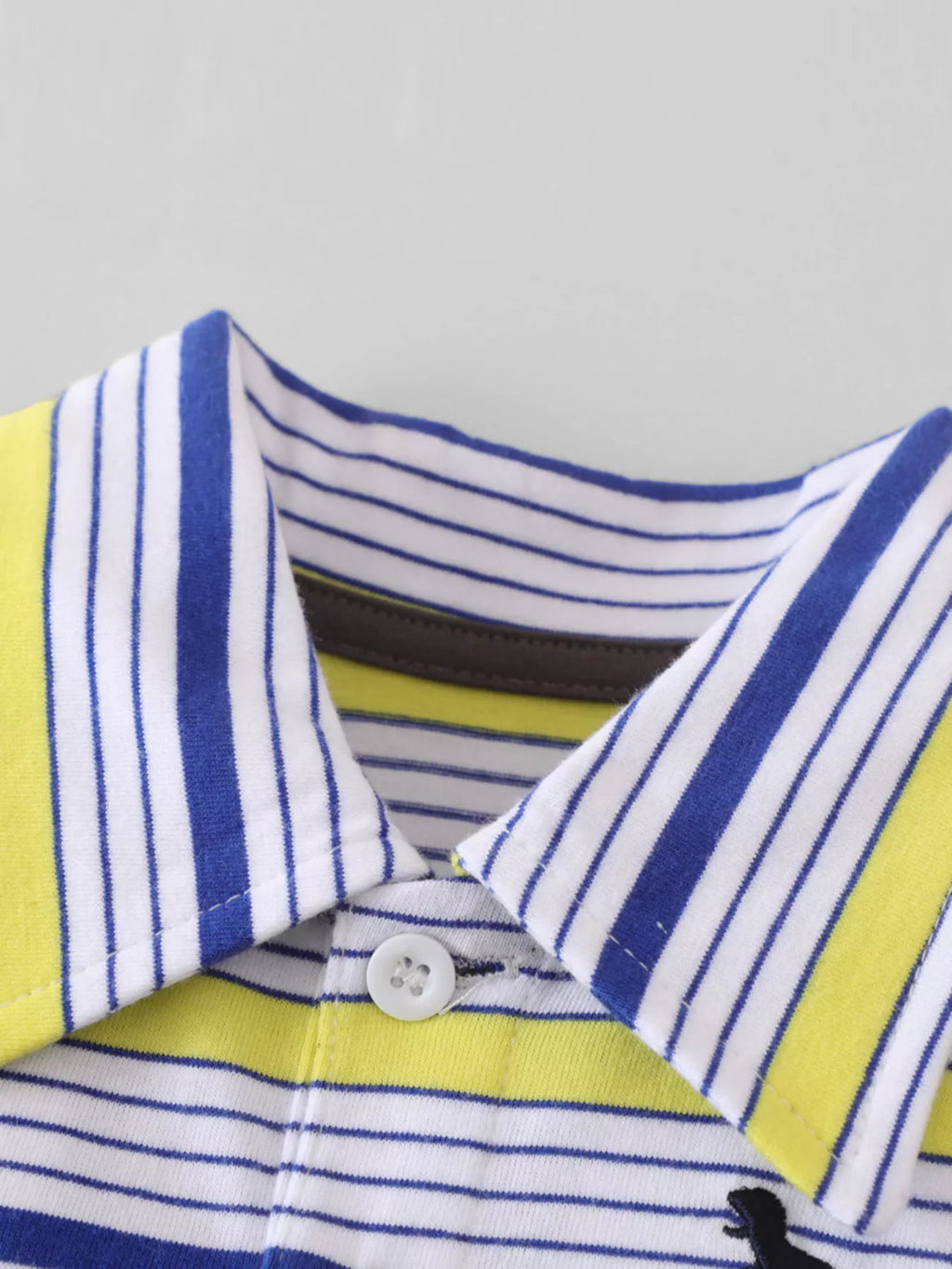 Children's Striped Polo Shirt & Printed Shorts Set - Maria de Fatima Andrade
