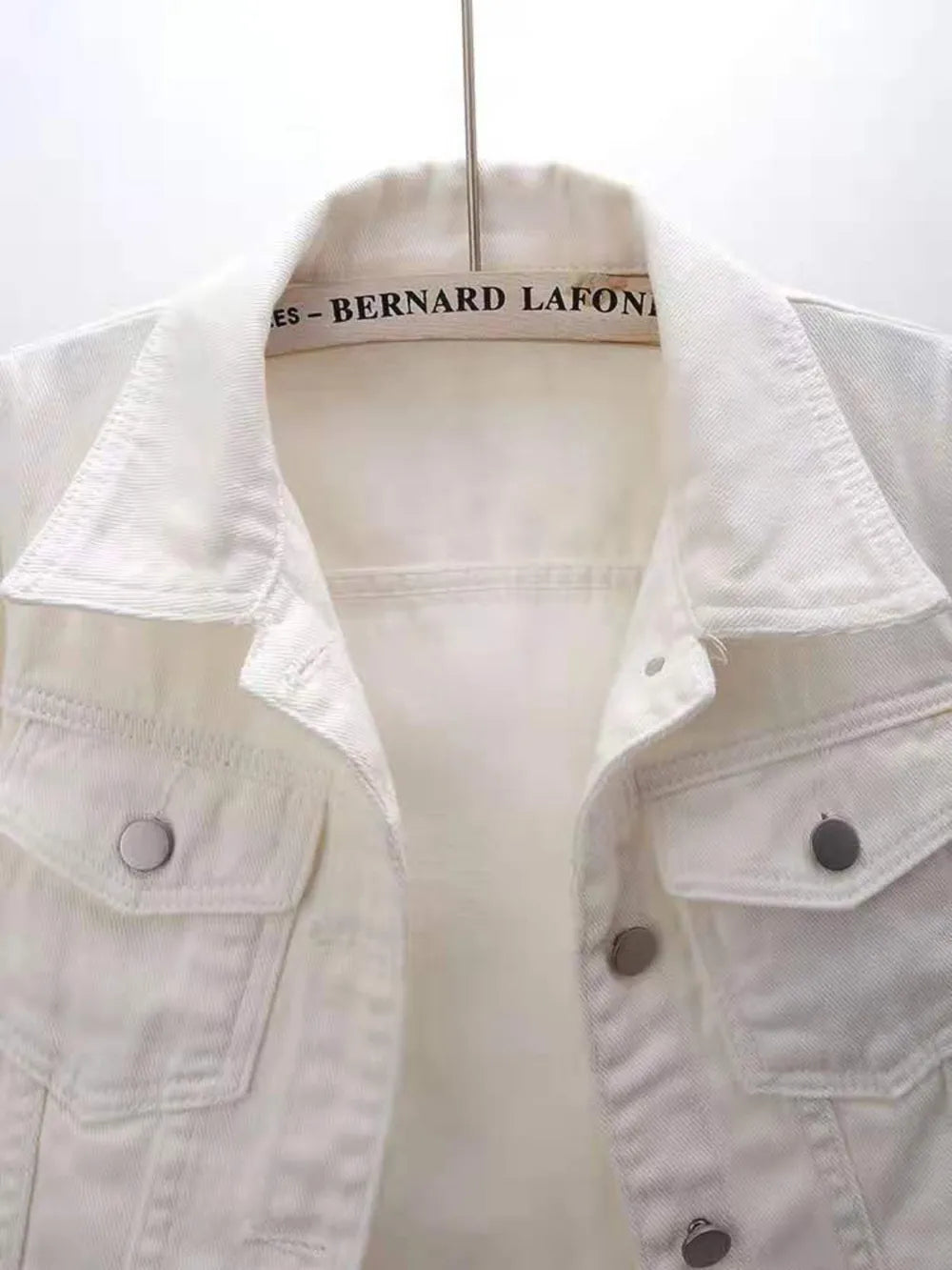 Full Size Cropped  Denim Jacket Plus Size - Maria de Fatima Andrade