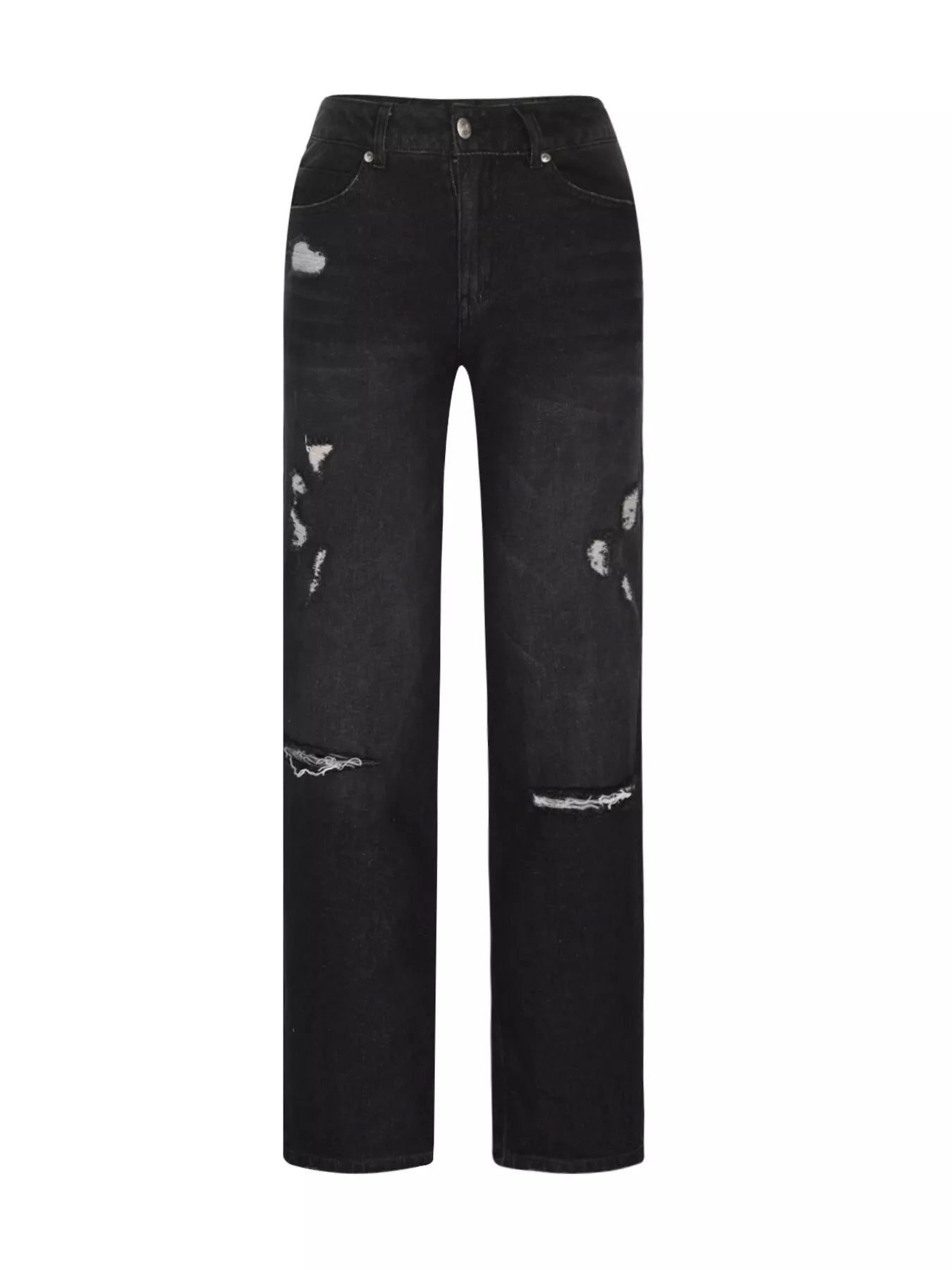 Distressed Loose Fit Jeans - Maria de Fatima Andrade