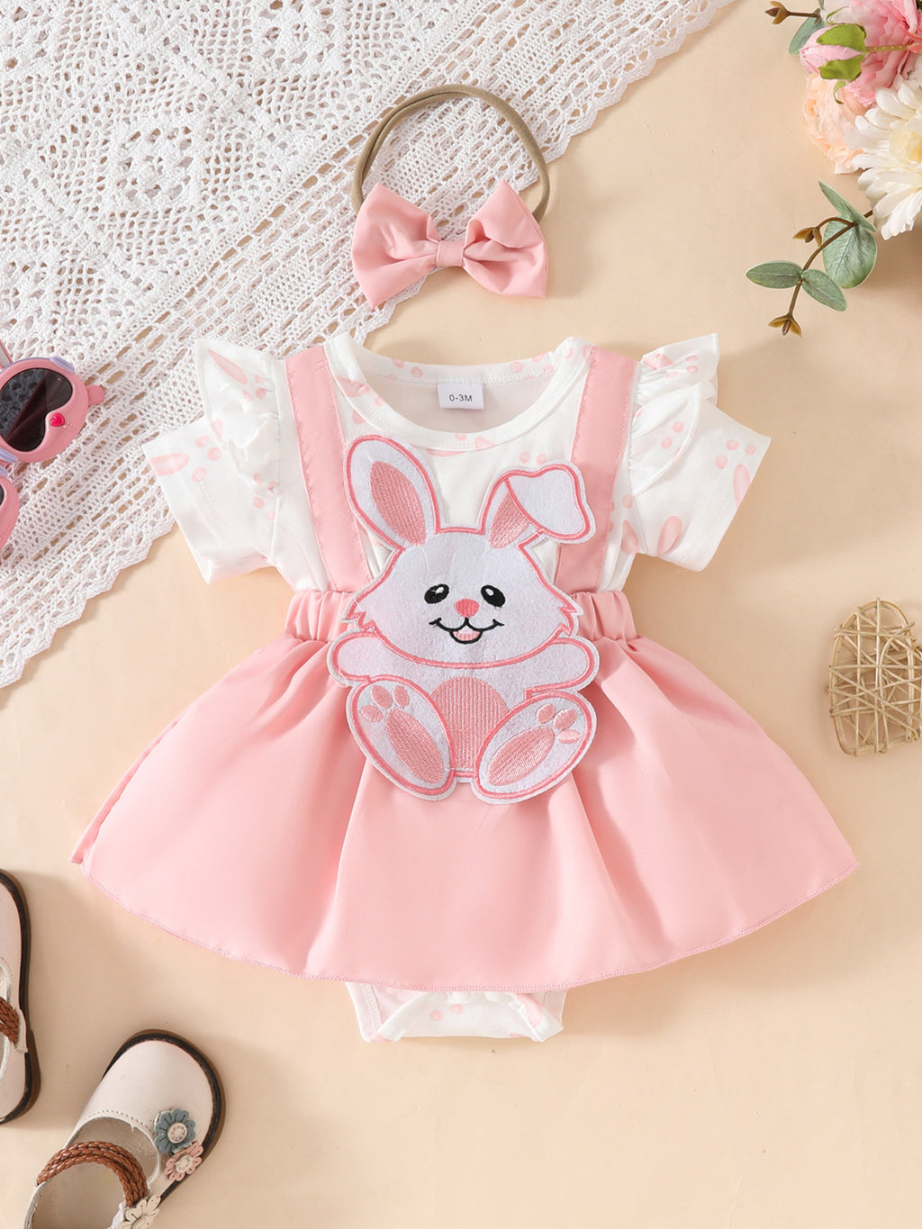 Children's Bunny Applique Dress & Headband Set - Maria de Fatima Andrade