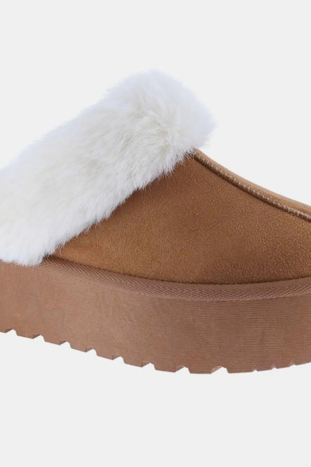 Weeboo Thick Bottom Fur Trim Snow Slippers - Maria de Fatima Andrade