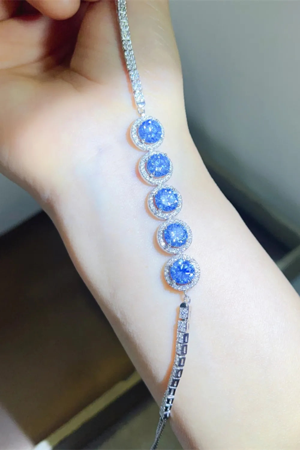 5 Carat Moissanite 925 Sterling Silver Bracelet - Maria de Fatima Andrade