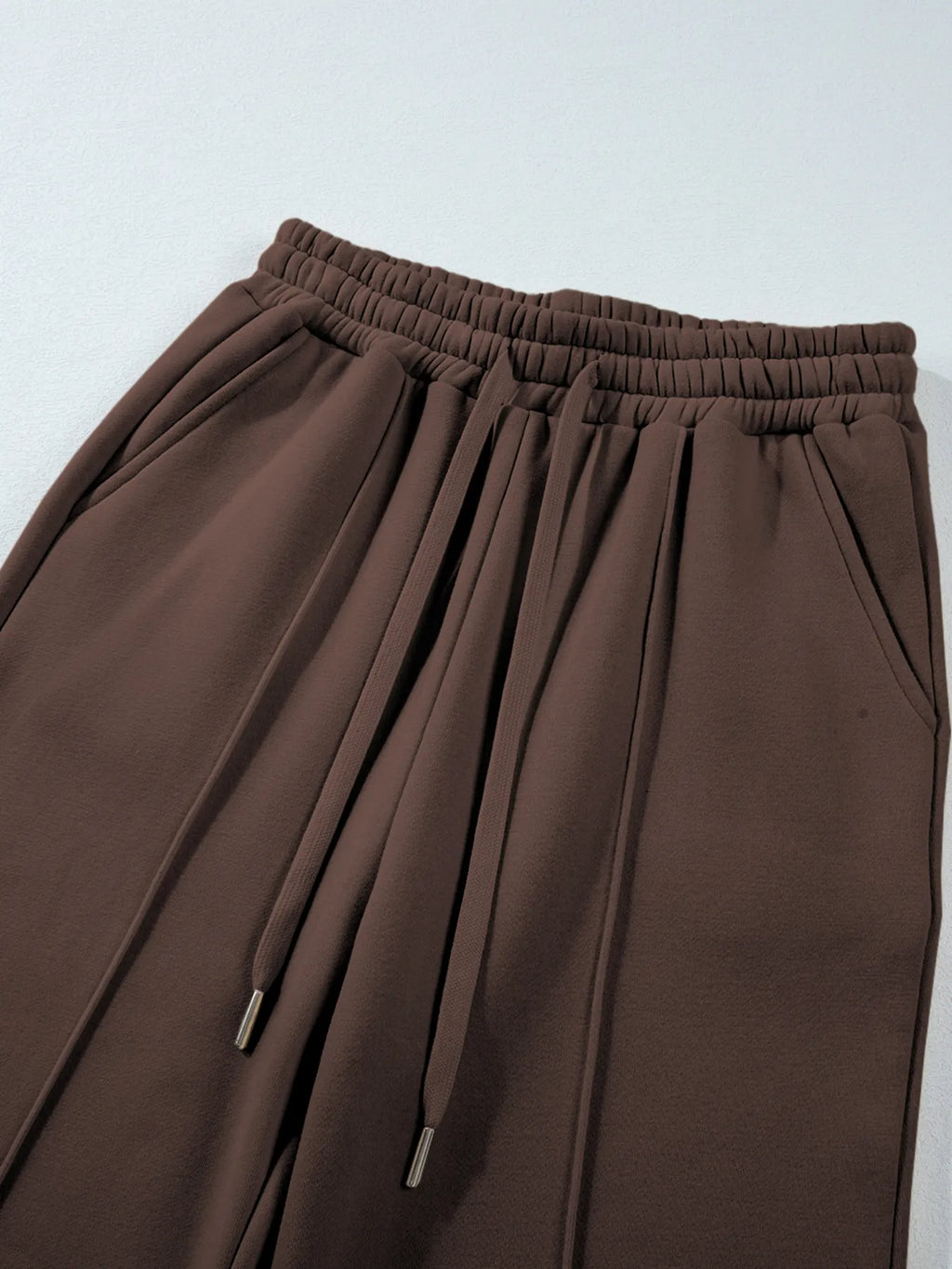 Collared Sweatshirt and High Waist Pants Active Set - Maria de Fatima Andrade