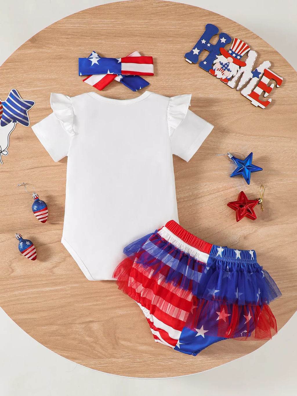 Children's 4th of July US Flag 3 Piece Set - Maria de Fatima Andrade