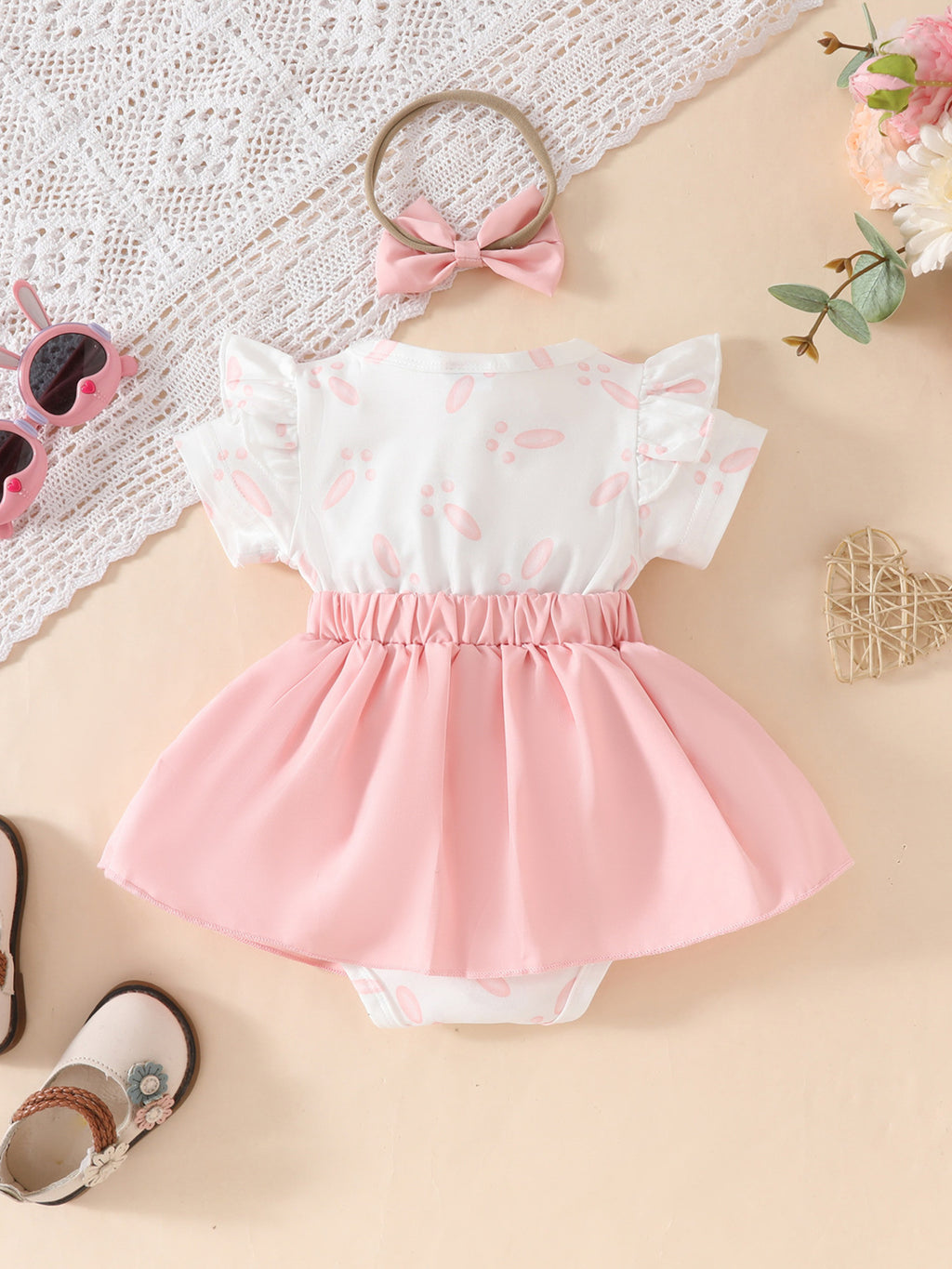 Children's Bunny Applique Dress & Headband Set - Maria de Fatima Andrade