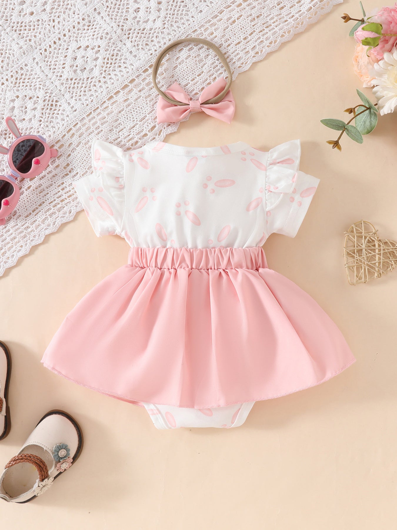 Children's Bunny Applique Dress & Headband Set - Maria de Fatima Andrade