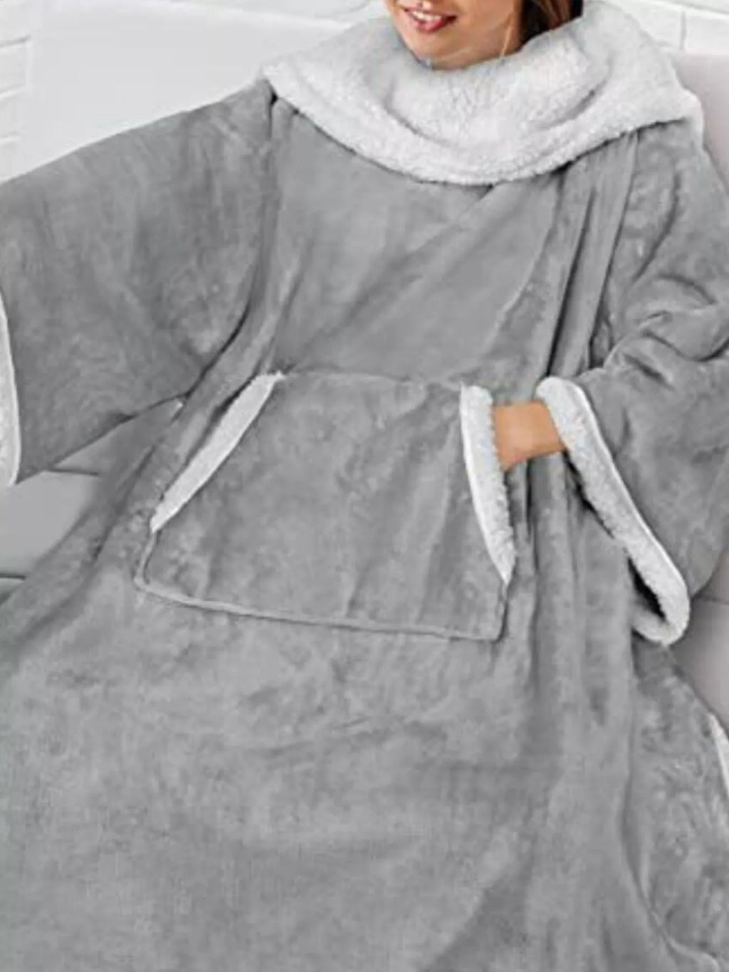 Oversized Wearable Blanket Hoodie Lounge Nightgown - Maria de Fatima Andrade