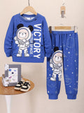 Children's Graphic Long Sleeve Top and Pants Set - Maria de Fatima Andrade