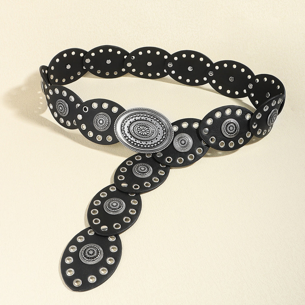 Oval PU Belt - Maria de Fatima Andrade
