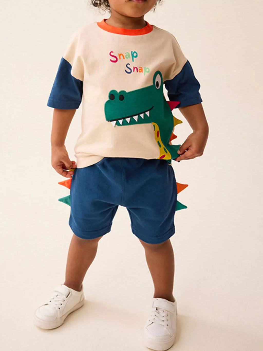 Children's Dinosaur Applique Two-Piece Set - Maria de Fatima Andrade