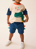 Children's Dinosaur Applique Two-Piece Set - Maria de Fatima Andrade