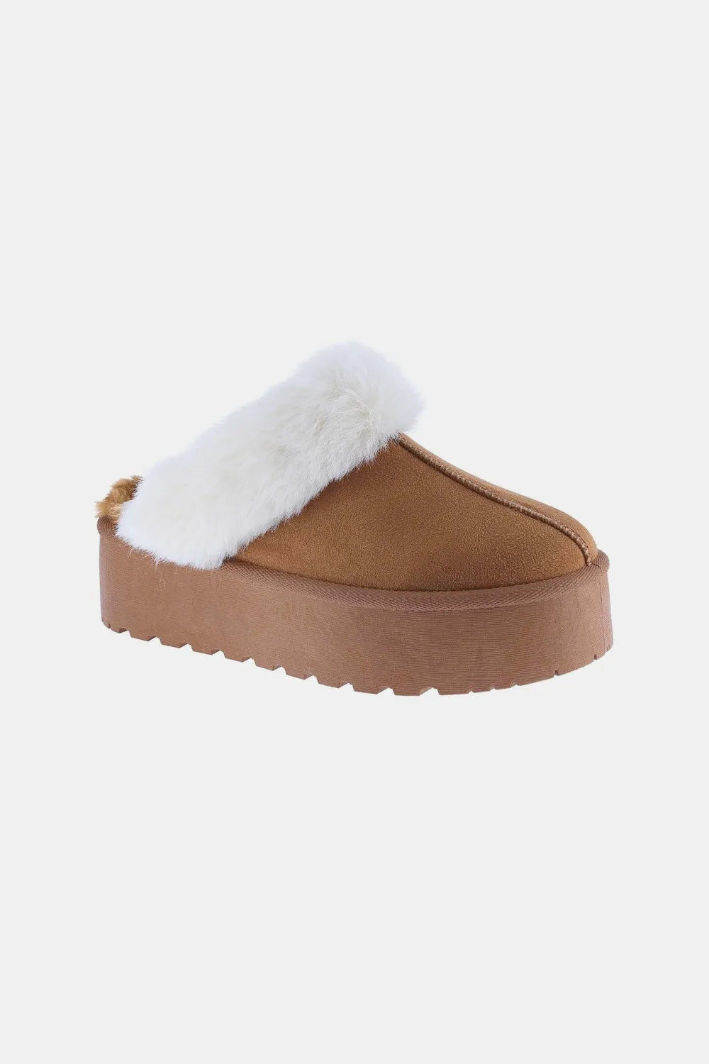 Weeboo Thick Bottom Fur Trim Snow Slippers - Maria de Fatima Andrade