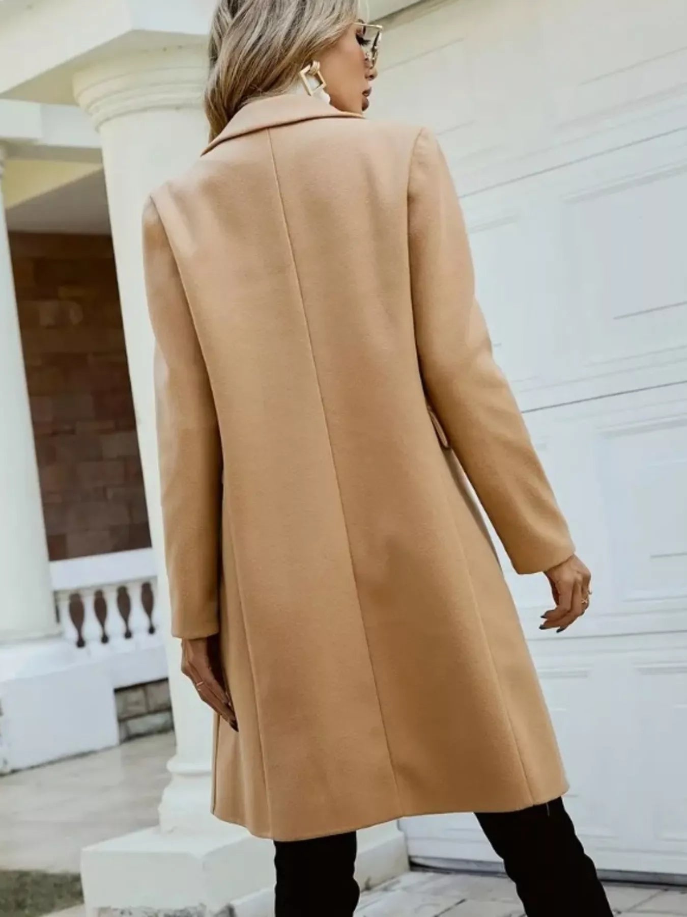 Double-Breasted Longline Coat - Maria de Fatima Andrade
