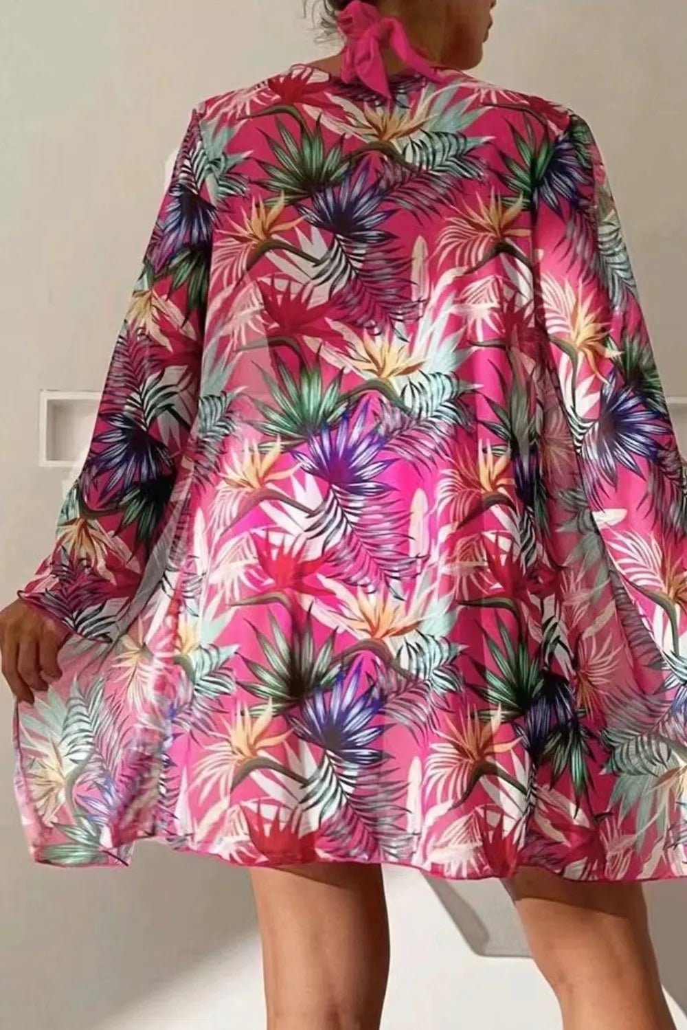 Printed Halter Neck Three-Piece Swim Set - Maria de Fatima Andrade
