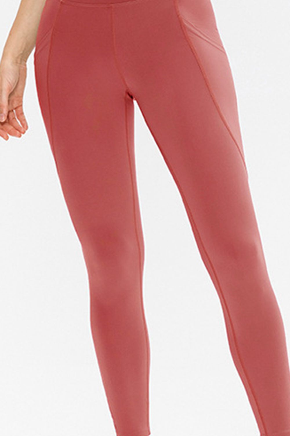 Slim Fit Long Active Leggings with Pockets - Maria de Fatima Andrade