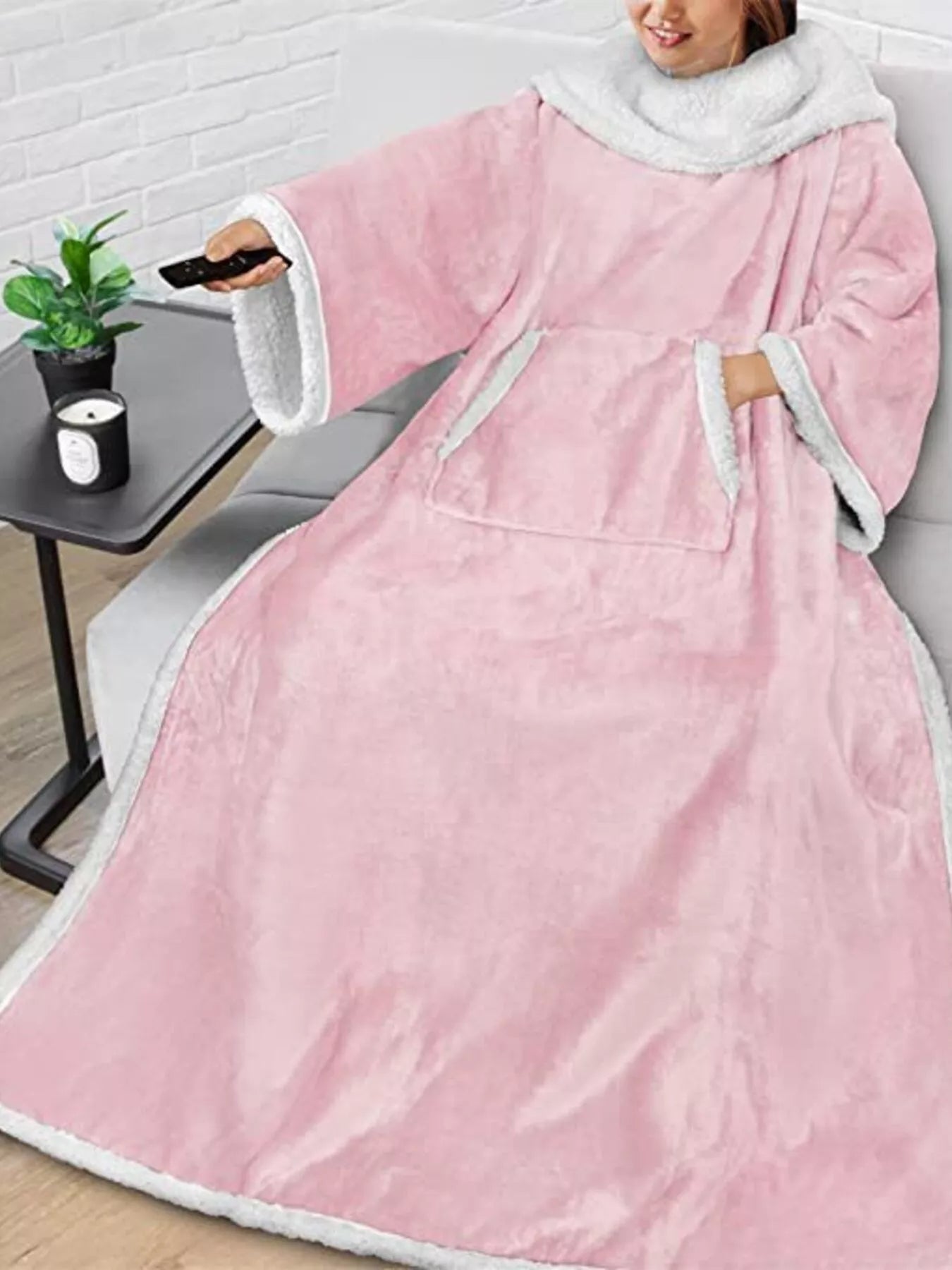 Oversized Wearable Blanket Hoodie Lounge Nightgown - Maria de Fatima Andrade