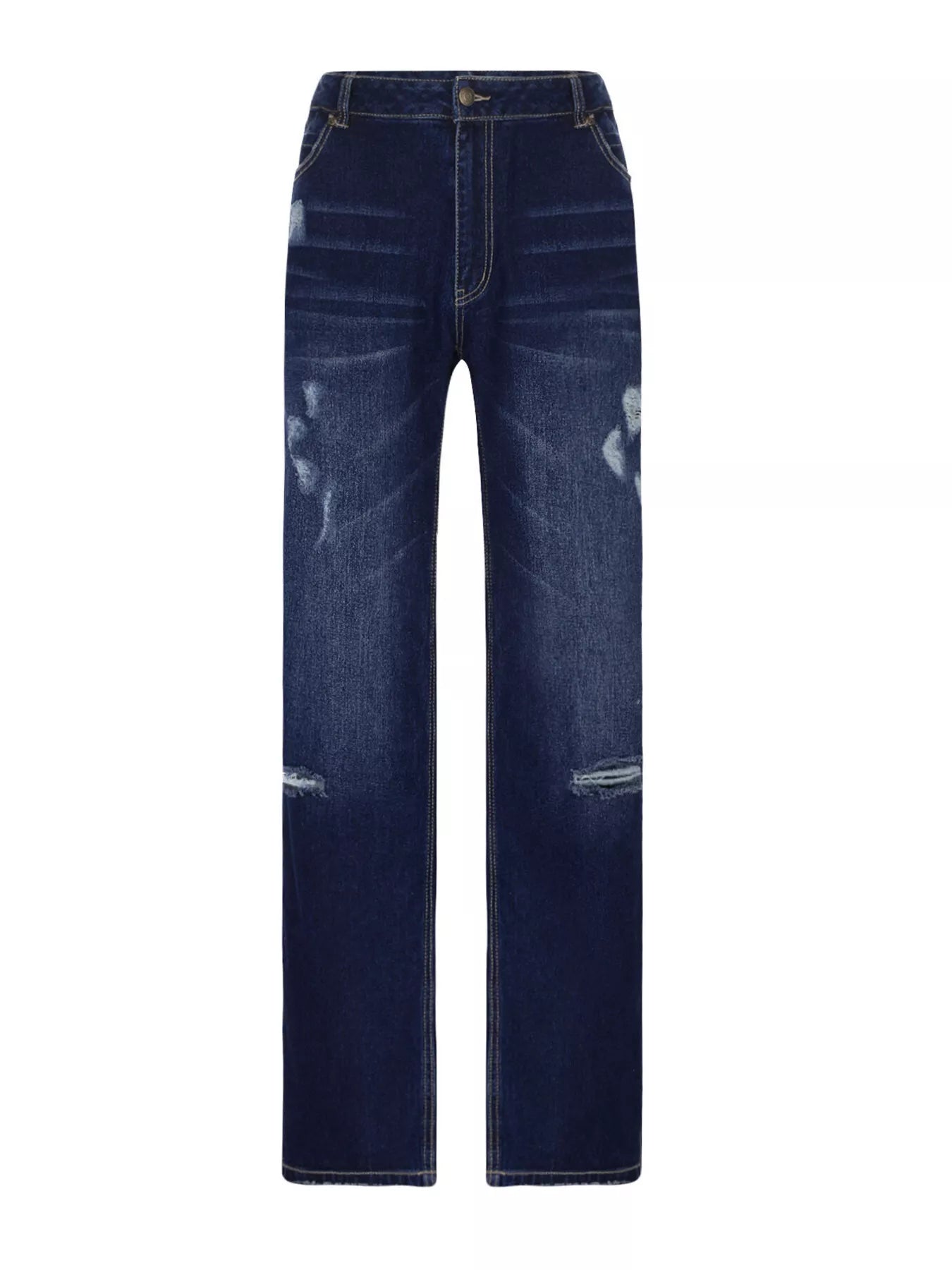 Distressed Loose Fit Jeans - Maria de Fatima Andrade