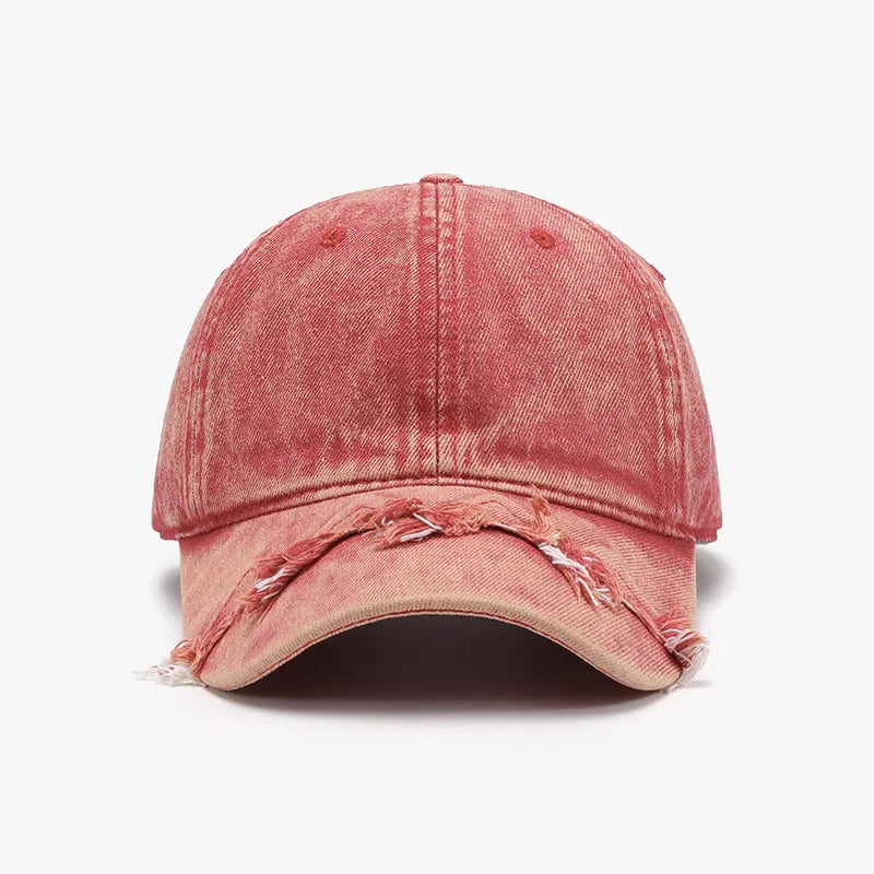 Fringe Adjustable Cotton Baseball Cap - Maria de Fatima Andrade