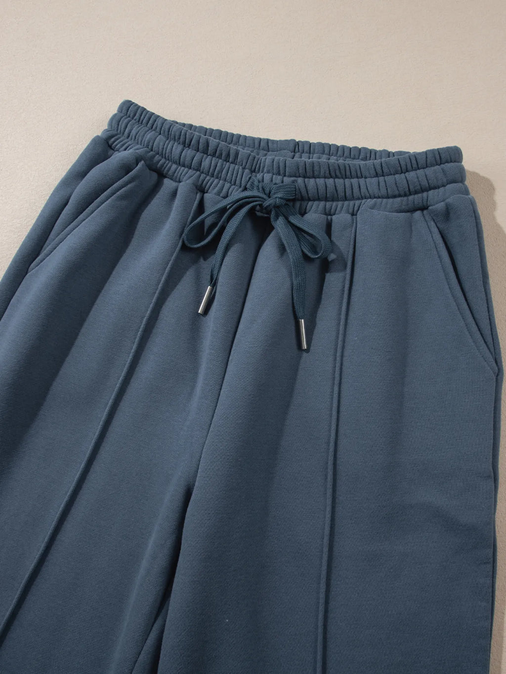 Collared Sweatshirt and High Waist Pants Active Set - Maria de Fatima Andrade