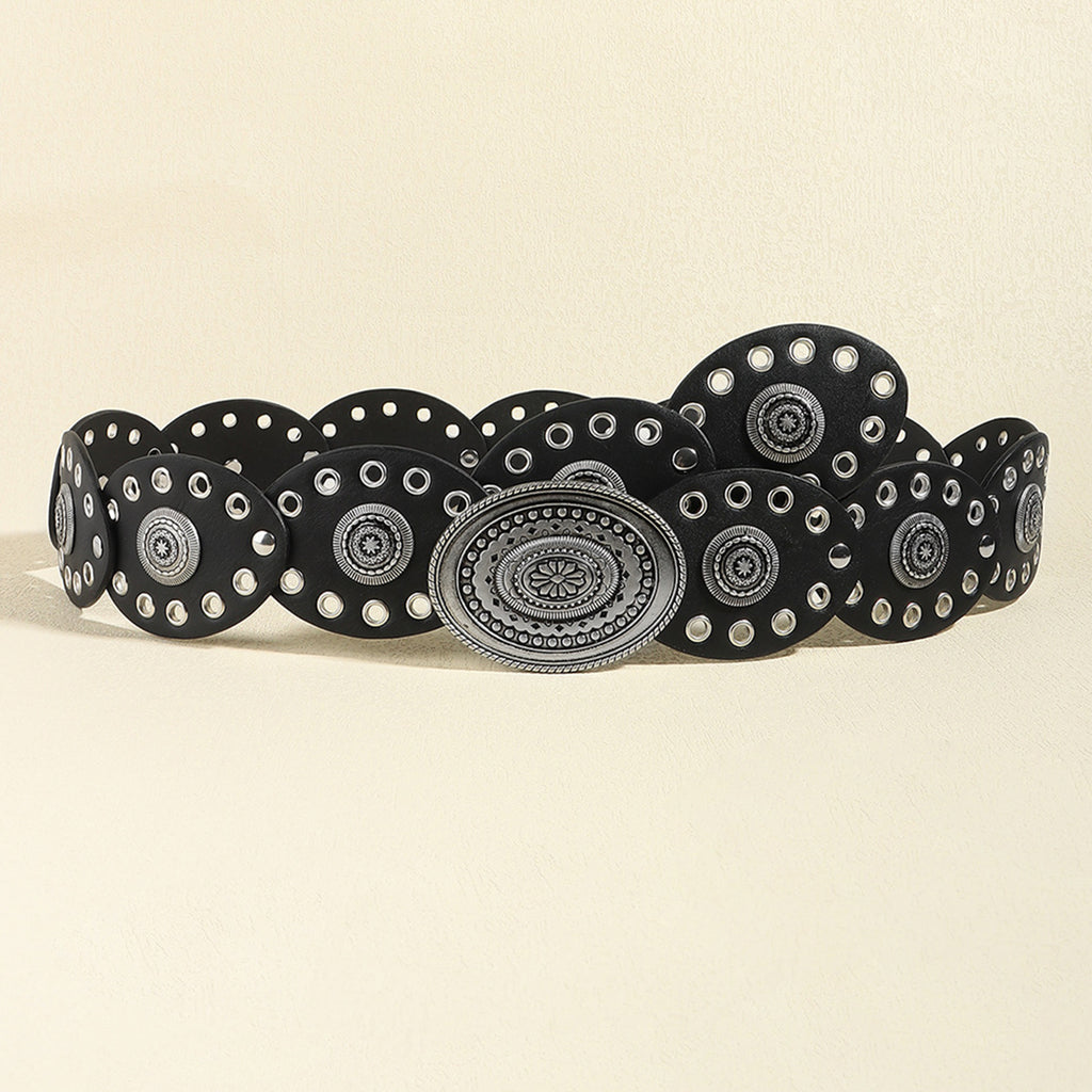 Oval PU Belt - Maria de Fatima Andrade