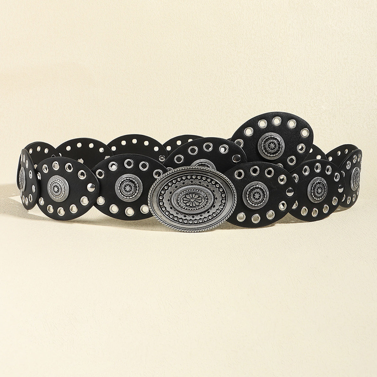 Oval PU Belt - Maria de Fatima Andrade