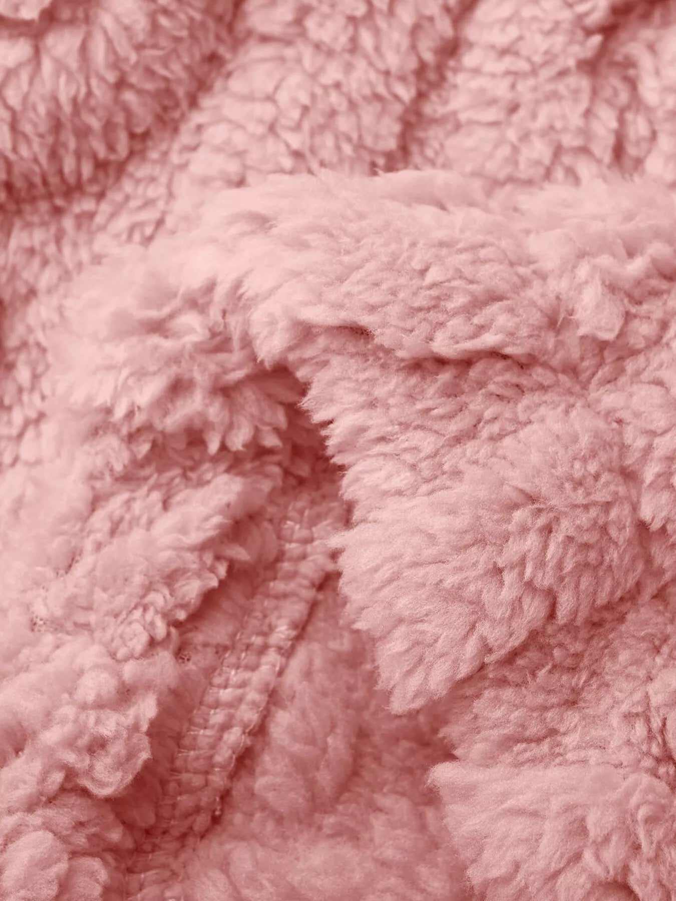 Double-Breasted Fleece Longline Coat - Maria de Fatima Andrade