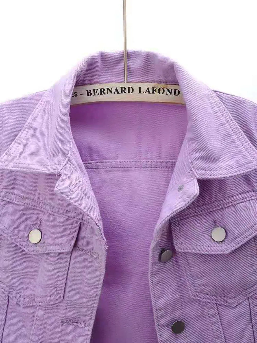 Full Size Cropped  Denim Jacket Plus Size - Maria de Fatima Andrade