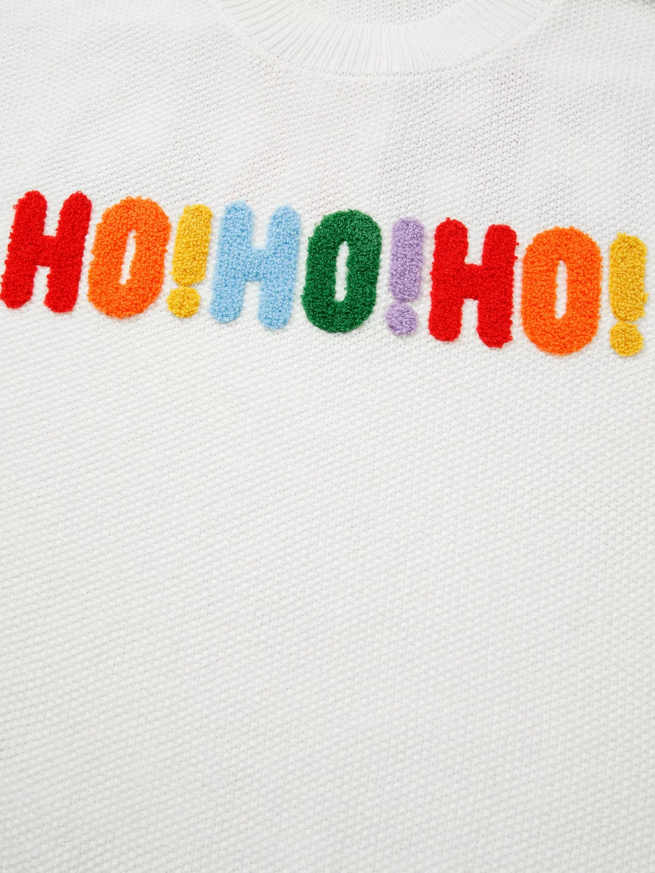 HOHOHO MERRY CHRISTMAS Drop Shoulder Holiday Sweater - Maria de Fatima Andrade